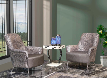Luxurious Living room Modern Furniture Set 2x Armchair in the Living room Relax Lounge